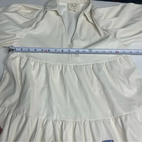 Fantastic Fawn cream Tiered  Sequin Dress Size S. Christmas party. Nutcrackers. - Picture 8 of 12